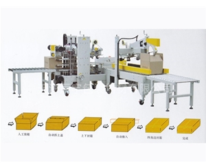 自动遮盖封箱机配套自动四角边封箱